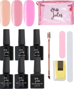Miss Jules® BIAB Starter Pakket – Builder In A Bottle – BIAB Nagel Builder Gel – BIAB Nagellak Startersset - Inclusief Instructievideo (NL)