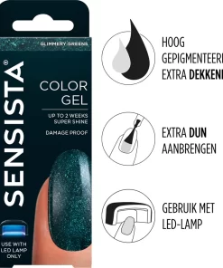 Sensista Color Gel Glimmery Greens - Groen/Glitter