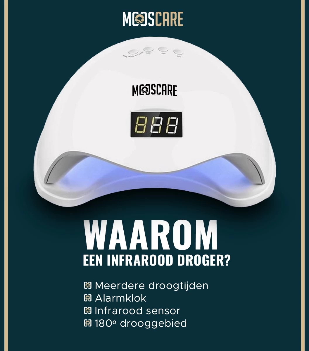 MOOSCARE 48 Watt LED Lamp Voor Gellak Nagels - UV Lamp Gelnagels - Nail Art Nagellamp - Gel Nagellak Nageldroger - Afbeelding 3