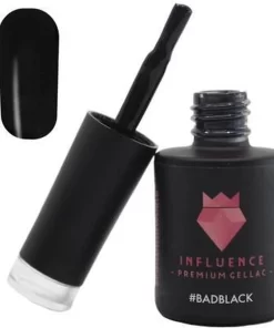 #BADBLACK - Influence Gellac - Zwarte Gellak - Gellak Zwart UV - UV Gellak - Gel Nagellak - Gellac - Kado Vrouw - Valentijns Cadeau - Kado Voor Haar - 10 Ml