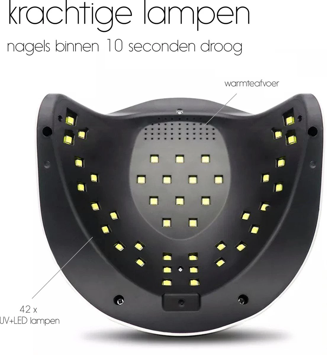 Eldur® Nageldroger - Nagellamp 168W - Gelnagels UV Lamp Nagels - Gellak Lamp - Afbeelding 5