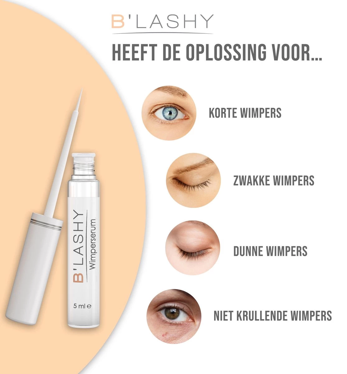 B’LASHY® Wimperserum - Wimper Groeimiddel - Wimper Serum Voor Sterke, Lange En Volle Wimpers - 5 Ml - Afbeelding 7