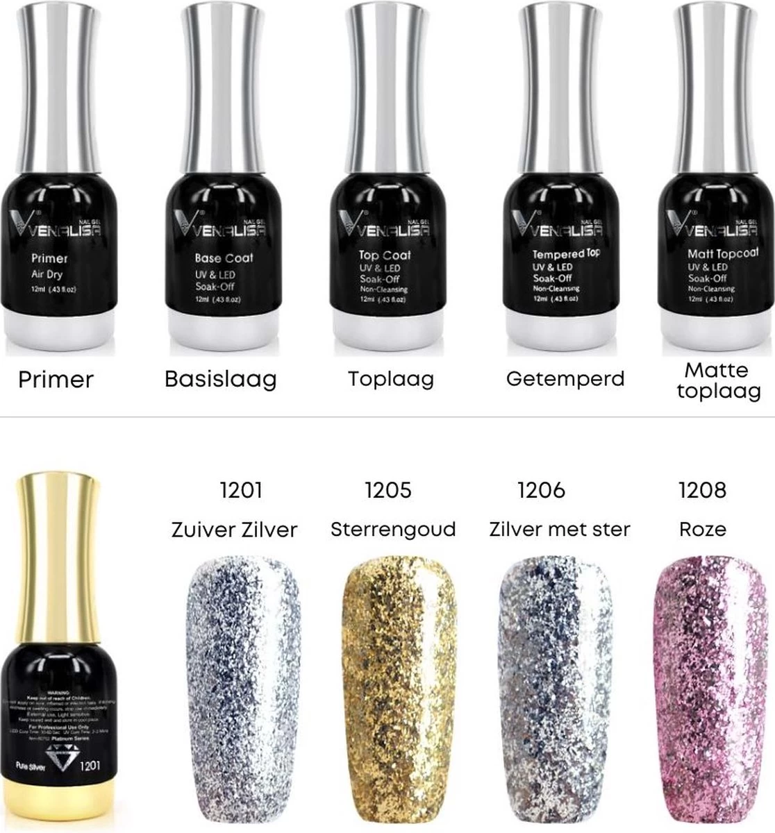 Venalisa 120 Set | 12ml Per Stuk | Professionele Set | Gellak Nagellak | Inclusief Koffer | Polygel | Polygel Kleuren | Polygel Nagels | Polygel Kit - Afbeelding 12