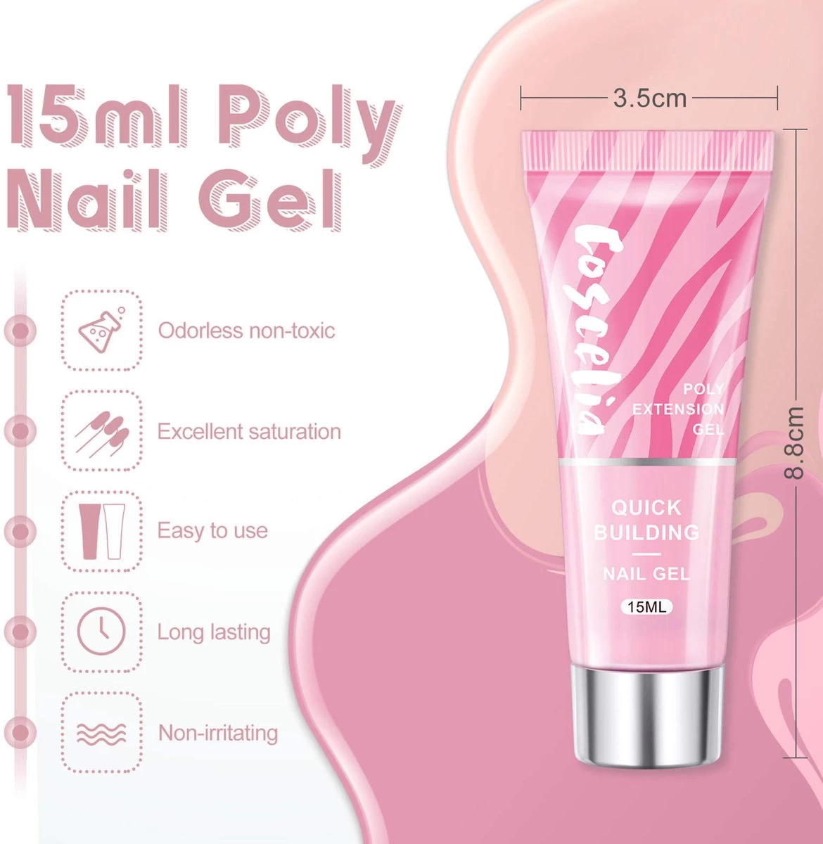 Polygel- 6 KLEUREN SET - 15 ML - Polygel Kit - Polygel Nagels - Polygel Kleuren - Afbeelding 7