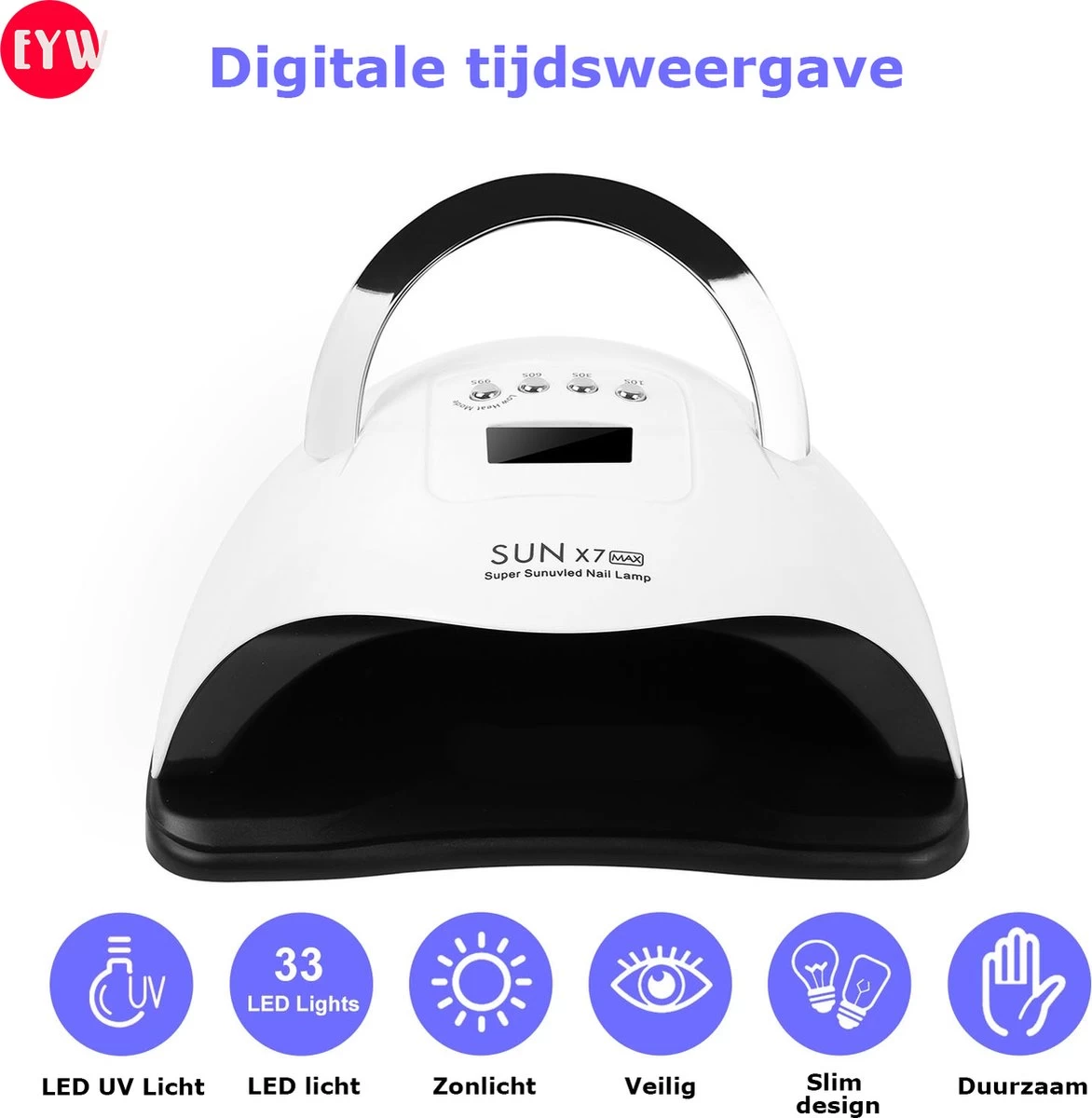 Nageldroger - Nageldrogers - 80 Watt UV LED Lamp Nagels - 45 Leds - Nagellak Droger - UV LED Lamp - Nagellamp - Nail Dryer - Nageldroger Voor Gel Nagellak - Gewone Nagellak - Wit - Afbeelding 3