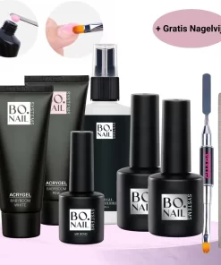 GUAPÀ® Polygel Starterspakket | Acrygel | Poly Gel | Gel Nagels | Professionele Kit | Babyboom Pink | Babyboom White | 2 X 60 Gram Polige
