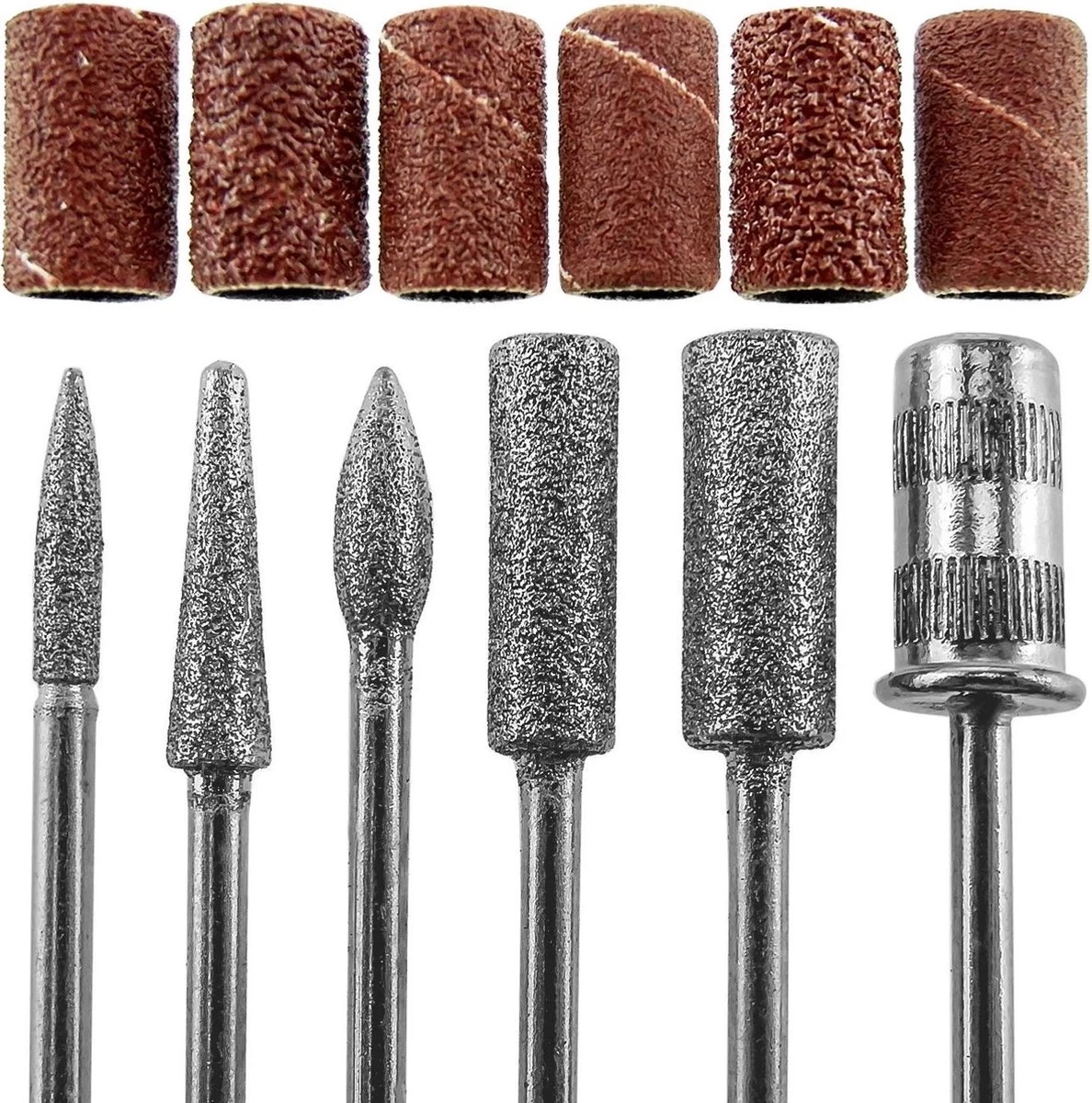 Royala - Manicure & Pedicure Set Elektrische Nagelvijl Nagelfrees - Nail Drill - Geschikt Voor Natuurlijke Nagels - Nepnagels - Gellak - Gelnagels - Acrylnagels - 6 Opzetstukken - Rood - Afbeelding 9