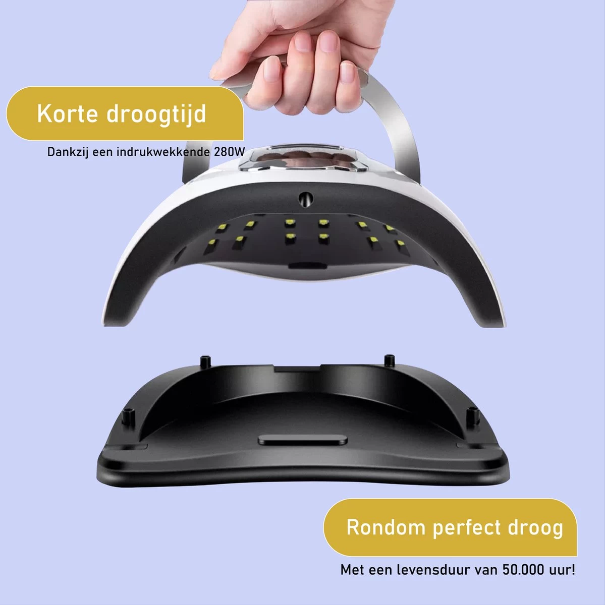 280 Watt UV LED Lamp Nagels - 66 Leds - SUN X10 MAX - Nagel UV Lamp - Gellak Lamp - Nagellamp - Nagellamp Led - Nagellamp Voor Gel Nagellak - Nagellamp Led Uv - Nagellamp Uv - Nagellamp Gelnagels - Gellak - Nageldroger - Afbeelding 5