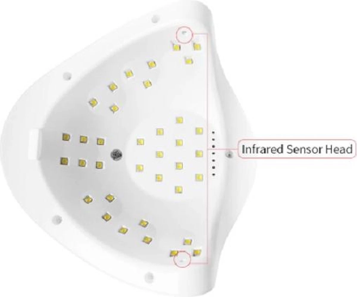 Merkloos Daniqqi - 80 Watt UV LED Lamp Nagels - 45 Leds Nagellamp - Wit - Afbeelding 7