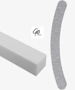 Merkloos Nagel Vijlen Set Kunstnagels / Witte Blokvijl 100 / 100 + Zebra Vijl Banaan 100 / 180 + Zebra Vijl Recht 100 / 180 GIT - High Quality - Professionele Markt