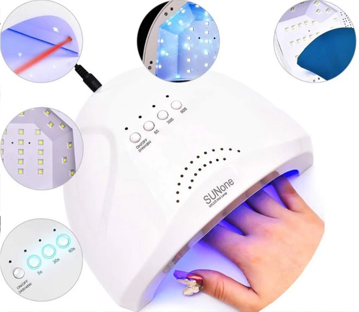 UV Nagel Lamp | Nagel Droger 48W | UV Nail Led Gel Lamp | Gelnagels | Nepnagels | 24W/48W Lamp | SUNone - Afbeelding 4