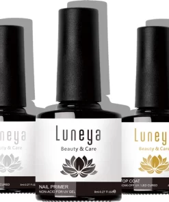 Luneya Gellak - Starterspakket - Primer - Base Coat - Top Coat - LED Lamp Gel Nagellak
