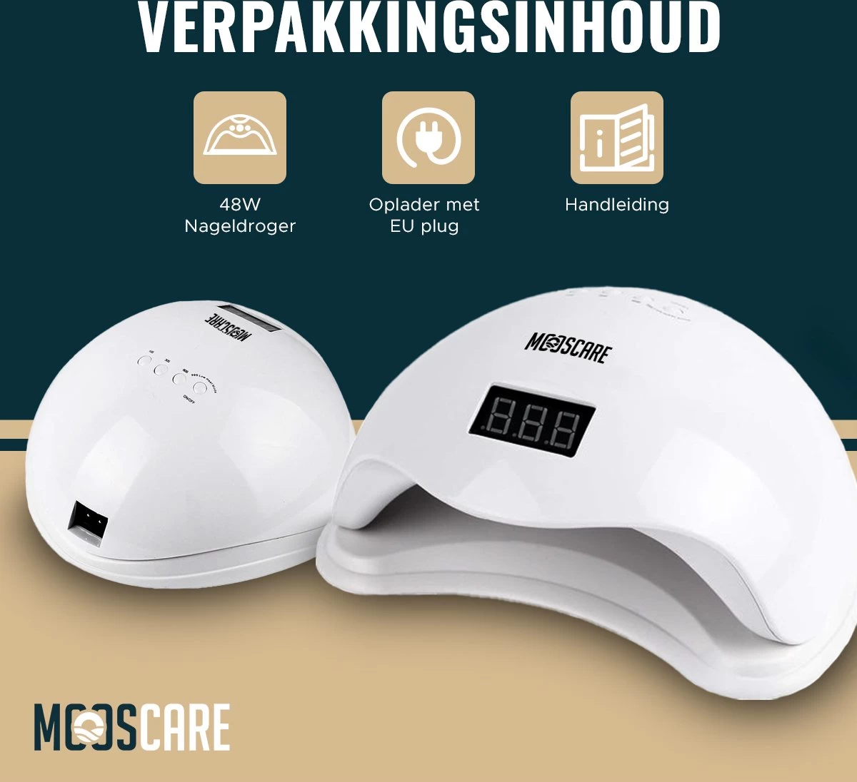 MOOSCARE 48 Watt LED Lamp Voor Gellak Nagels - UV Lamp Gelnagels - Nail Art Nagellamp - Gel Nagellak Nageldroger - Afbeelding 8