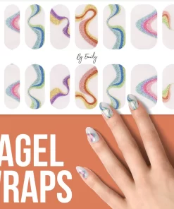 By Emily - Nagel Wrap - The Magic Belongs To Color | 16 Stickers | Nail Wrap | Nail Art | Trendy | Design | Nagellakvrij | Eenvoudig | Nagel Wrap | Nagel Stickers | Folie | Zelfklevend | Sjablonen