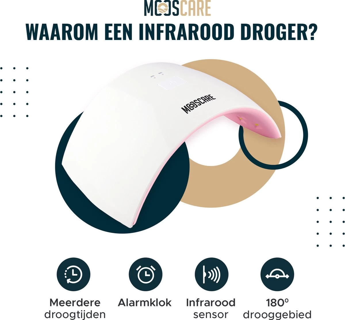 MOOSCARE 36 Watt LED Lamp Voor Gellak Nagels – Nageldroger – Gellak Lamp - UV Lamp Gelnagels - Nail Art Nagellamp - Gel Nagellak Nageldroger - Afbeelding 2