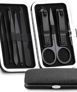 Manicure / Pedicure Set (8 Stuks) Hoge Kwaliteit Nagel Schaar Pincet Nagel Knipper Verzorging Zwart