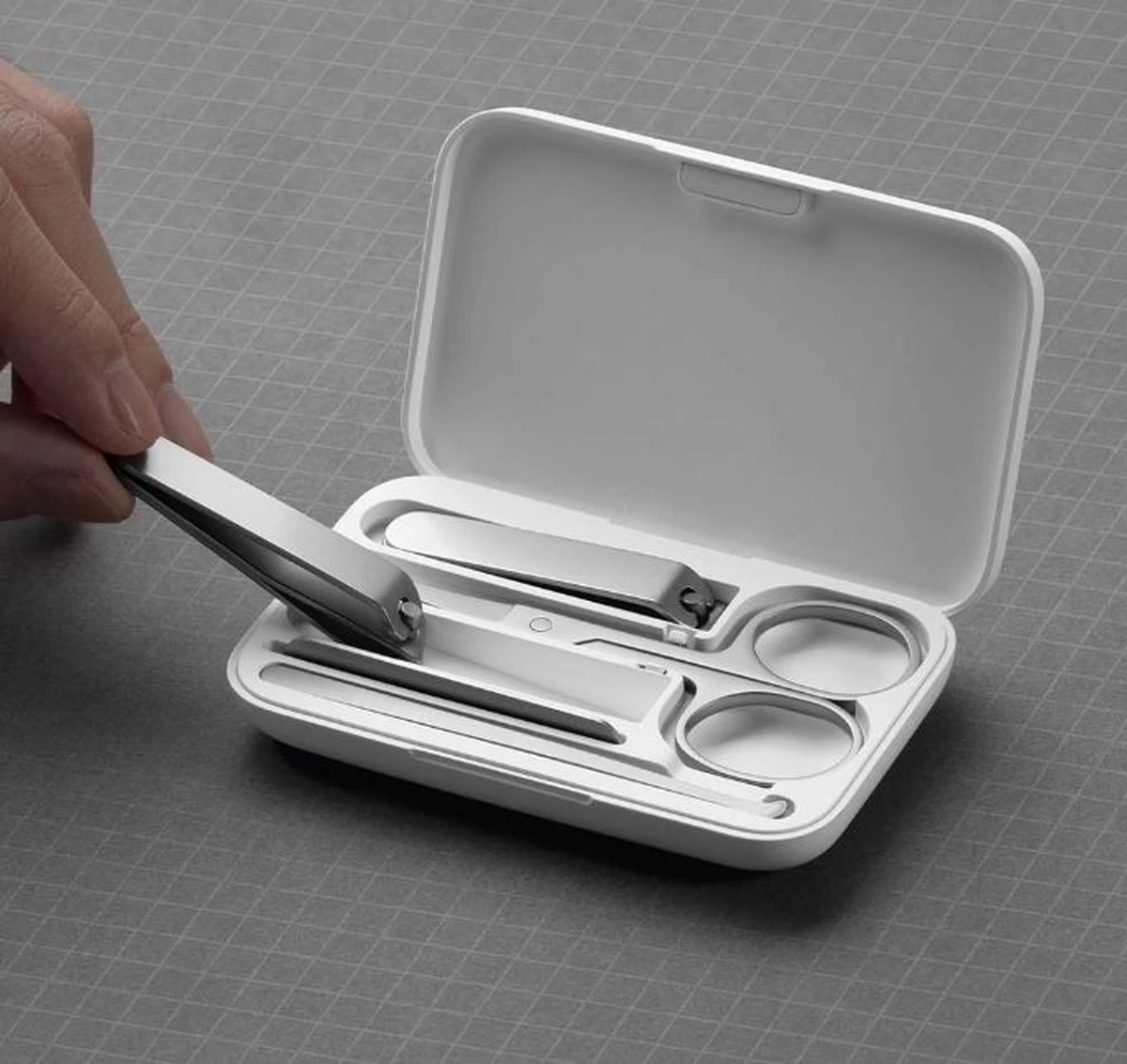 Xiaomi Professionele Nagel Set - Roestvrij Versterkt Staal - 5-delig - Compacte Opbergdoos - Handverzorging - Voetverzorging - Nagelknippers - Nagelschaar - Nagelvijl - Oorsmeer Verwijderaar - Travel Kit - Afbeelding 7