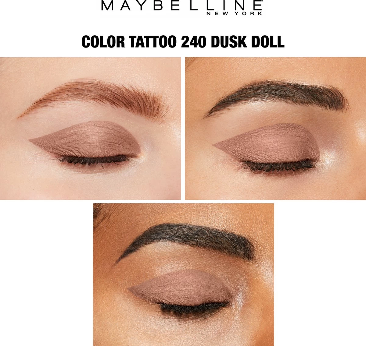 Maybelline Eye Studio Color Tattoo 24H Cream Oogschaduw - 240 Dusk Doll - Bruin - Afbeelding 4