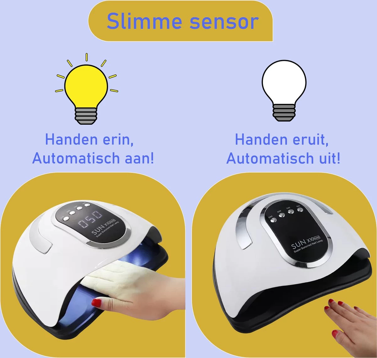 280 Watt UV LED Lamp Nagels - 66 Leds - SUN X10 MAX - Nagel UV Lamp - Gellak Lamp - Nagellamp - Nagellamp Led - Nagellamp Voor Gel Nagellak - Nagellamp Led Uv - Nagellamp Uv - Nagellamp Gelnagels - Gellak - Nageldroger - Afbeelding 4