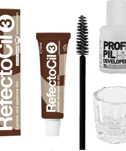 Refectocil Henna Set Incl. Brush & Mengglas #3 Natuurlijk Bruin