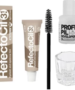 Refectocil Henna Set Incl. Brush & Mengglas #3.1 Licht Bruin