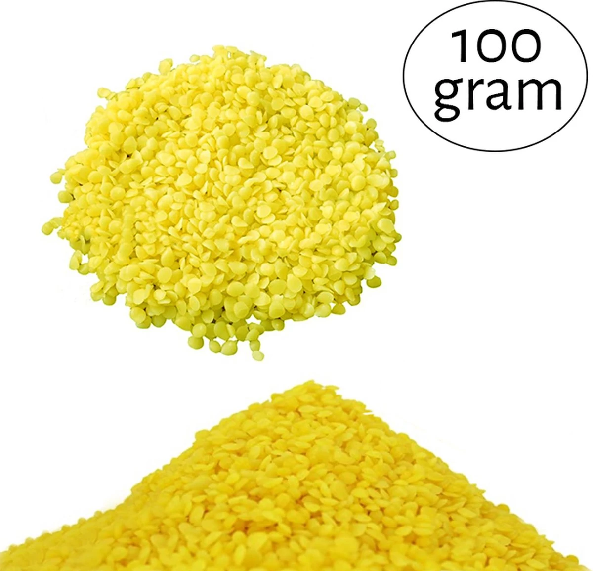 Zuivere Gele Bijenwas Pastilles Afkomstig Van Nederlandse Imker - Bijenwas Korrels - 100 Gram - 100% Zuiver - Bijenwas Puur -bijenwas Kaarsen- Bijenwas Kaarsen Maken - Lippenbalsem Maken - Bijenwas Wraps Maken - Afbeelding 2
