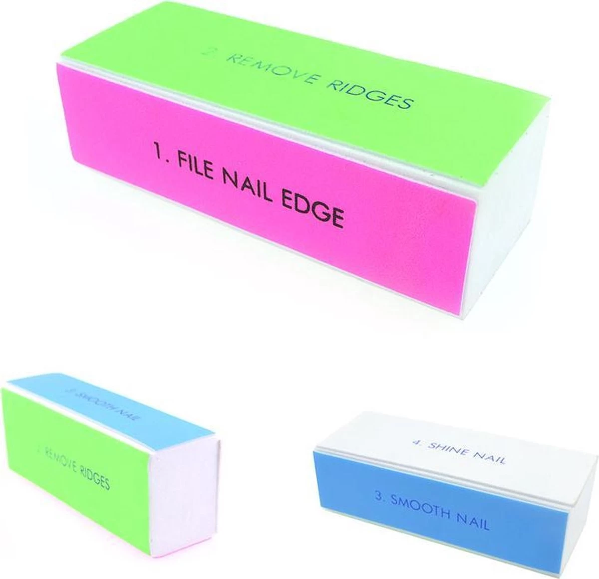 Professionele Nagelvijlen Set | Blokvijl | Pedicureset | Manicureset | Nagelborstel | Polijst Vijl | 6 Delig - Afbeelding 3