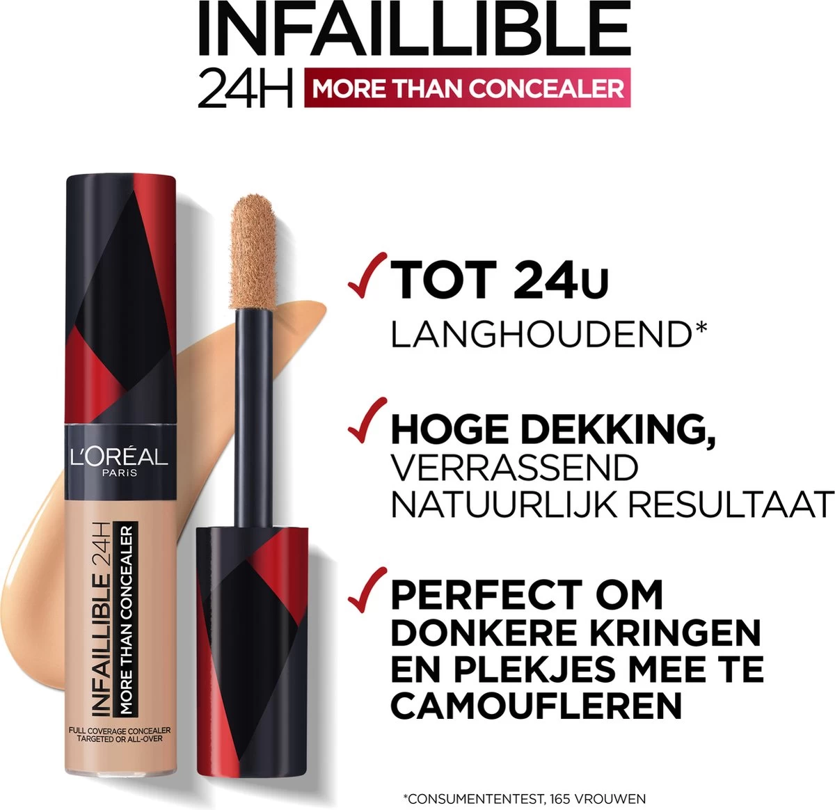 L'Oréal Paris - Infaillible More Than Concealer - 328 Linen - Langhoudende Concealer Met Een Hoge Dekking - 11ml - Afbeelding 5