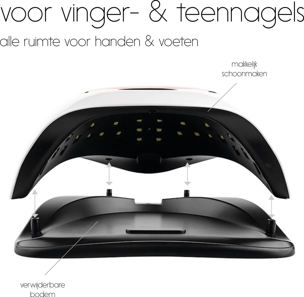 Eldur® Nageldroger - Nagellamp 168W - Gelnagels UV Lamp Nagels - Gellak Lamp - Afbeelding 6