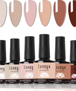 Luneya Gellak - Nude Tones Edition - 6-Delige Gellak Starterspakket - Gel Nagellak