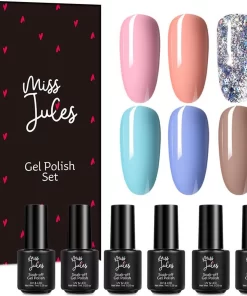 Miss Jules - 6-Delige Gellak Starterspakket - Nagellak - Kleur Pastel - Glanzend & Dekkend Resultaat