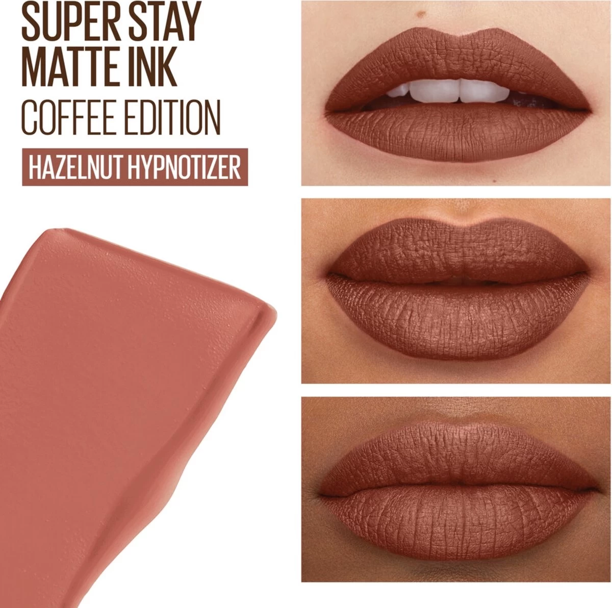 Maybelline SuperStay Matte Ink Lipstick - 260 Hazelnut Hypnotizer - Nude Lippenstift - 5 Ml - Afbeelding 3