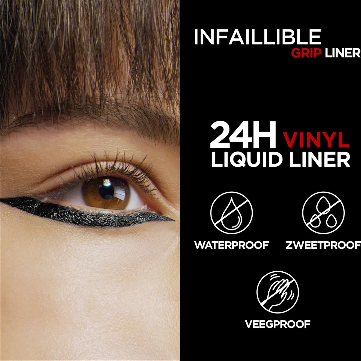 L'Oréal Paris Infailible Gip 24h Vinyl Liquid Liner Zwart - 3ml - Afbeelding 4