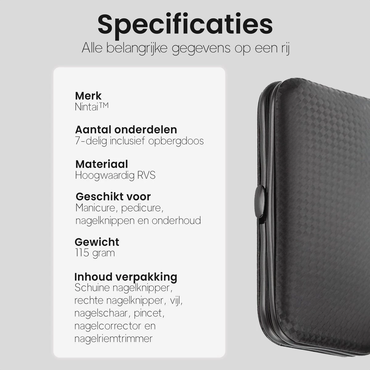 Nagelknipper En Nagelvijl - -Pedicureset - Voordeelverpakking - Hoogwaardig RVS - Nageltang - Afbeelding 2