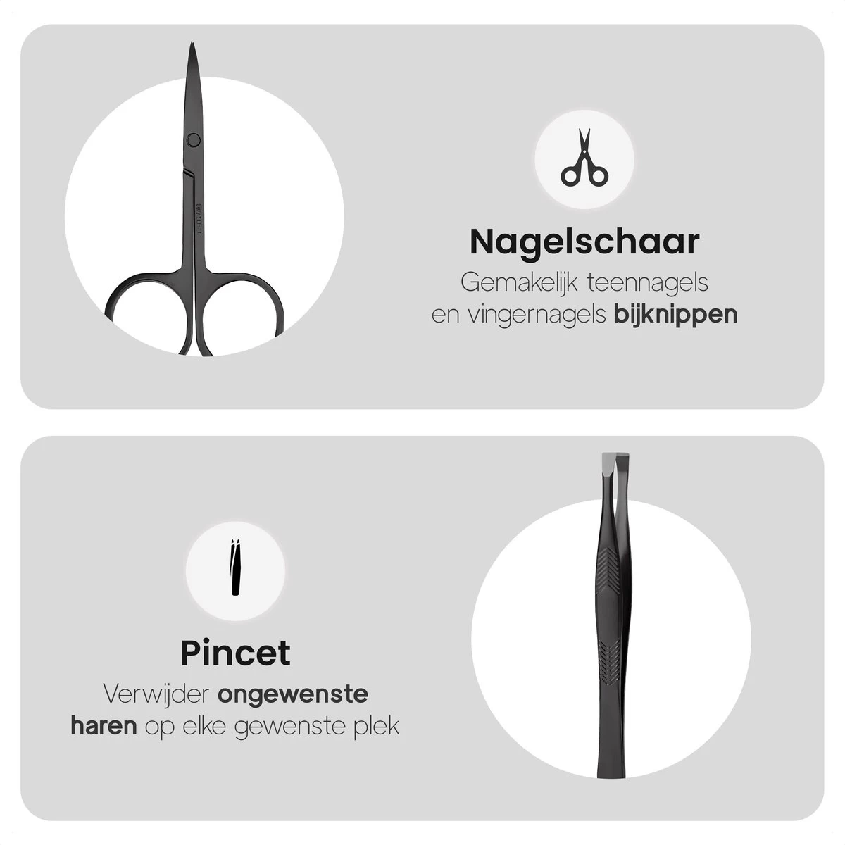 Nagelknipper En Nagelvijl - -Pedicureset - Voordeelverpakking - Hoogwaardig RVS - Nageltang - Afbeelding 6