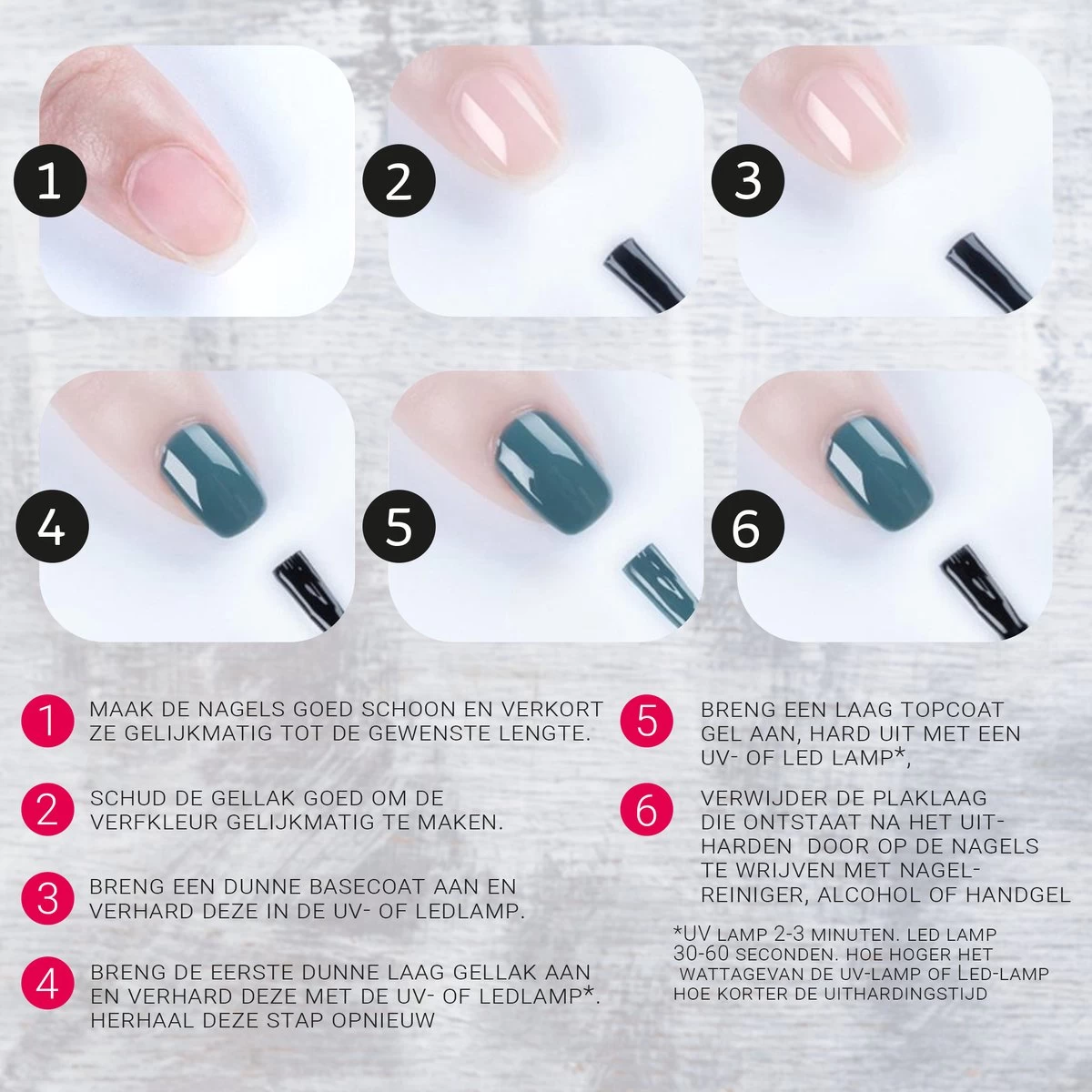 Miss Jules - Complete Gellak Starterspakket - Kleur Nude Roze Glitter - Glanzend & Dekkend Resultaat - Inclusief UV/LED Lamp & Instructievideo (NL) - Afbeelding 10