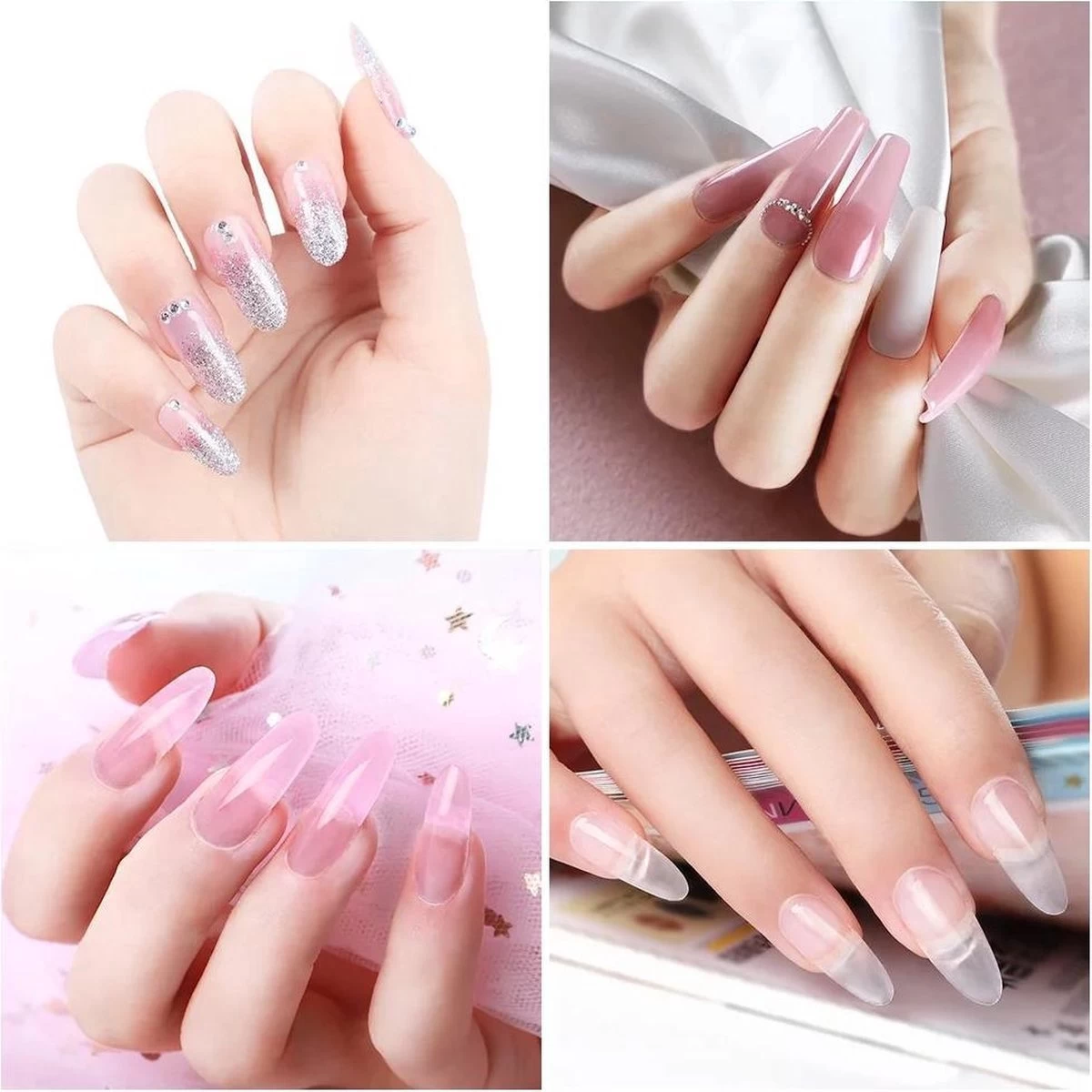 COSCELIA Extenstion Kit | Polygel Nagels | Gelnagels | Nepnagels | Gellak Set | UV Gel | Nail Art Pakket | Buildergel | Starterset | Makkelijk En Snelle Set - Afbeelding 2