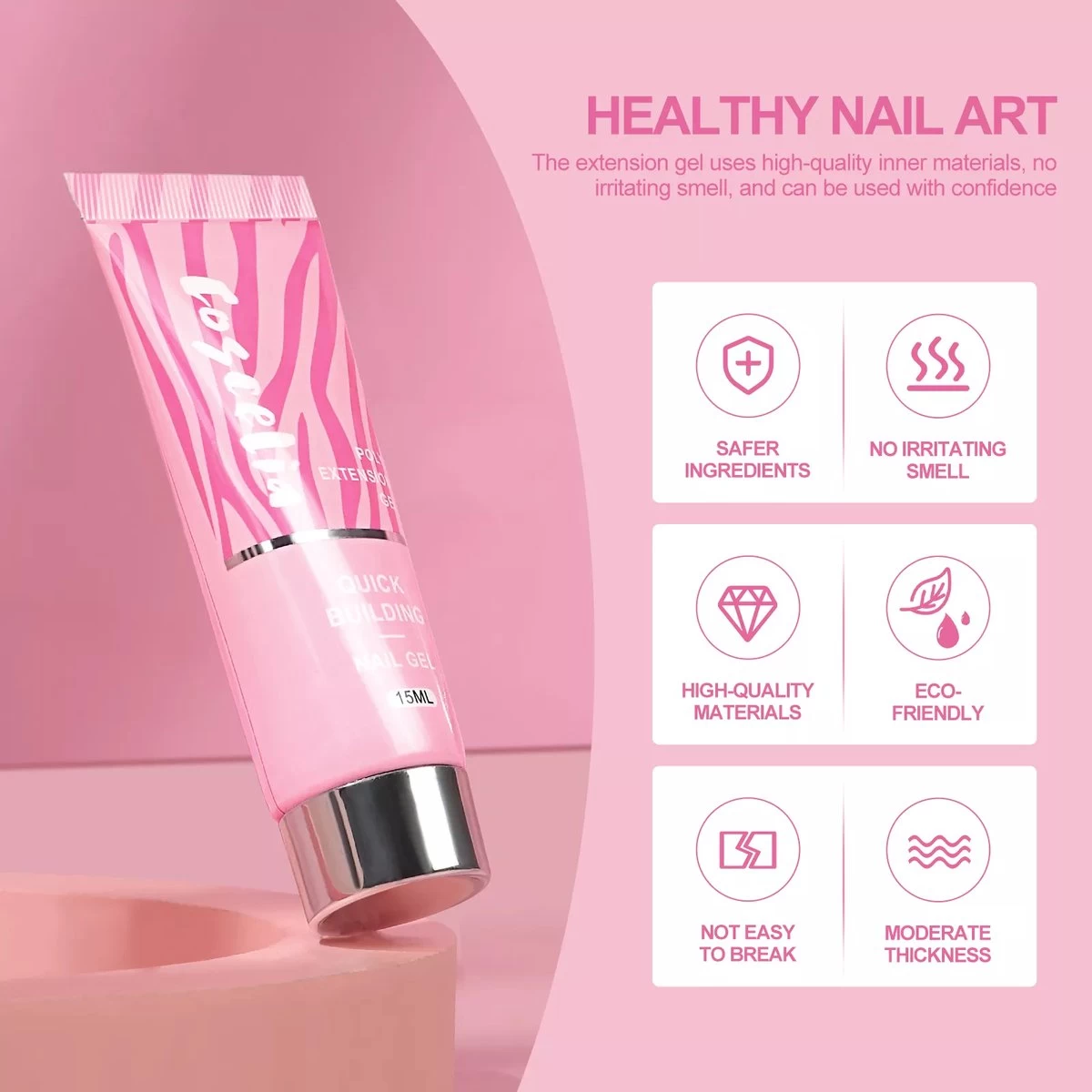 Royala POG4 Professionele Poly Gel Kit – Premium Quality – 8 Kleuren Polygel - Dual Molds Nagelvormen - Polygel Pakket - Topcoat Basecoat - Incl. 36 Watt LED Nageldroger - Poly Acryl Nagels - Nail Art Pakket - Starterspakket - Gel Lak - Afbeelding 17