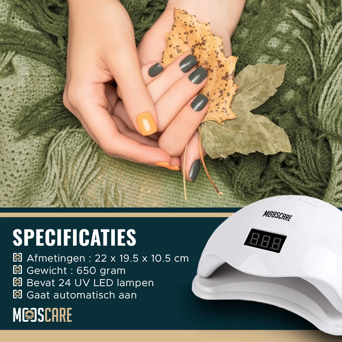 MOOSCARE 48 Watt LED Lamp Voor Gellak Nagels - UV Lamp Gelnagels - Nail Art Nagellamp - Gel Nagellak Nageldroger - Afbeelding 5