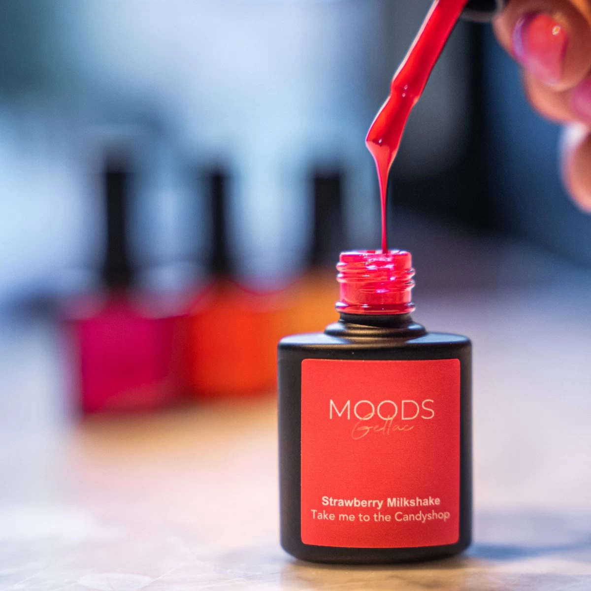Moods Gellac - Strawberry Milkshake - Gellak - Neon Roze - 15ML - Afbeelding 3