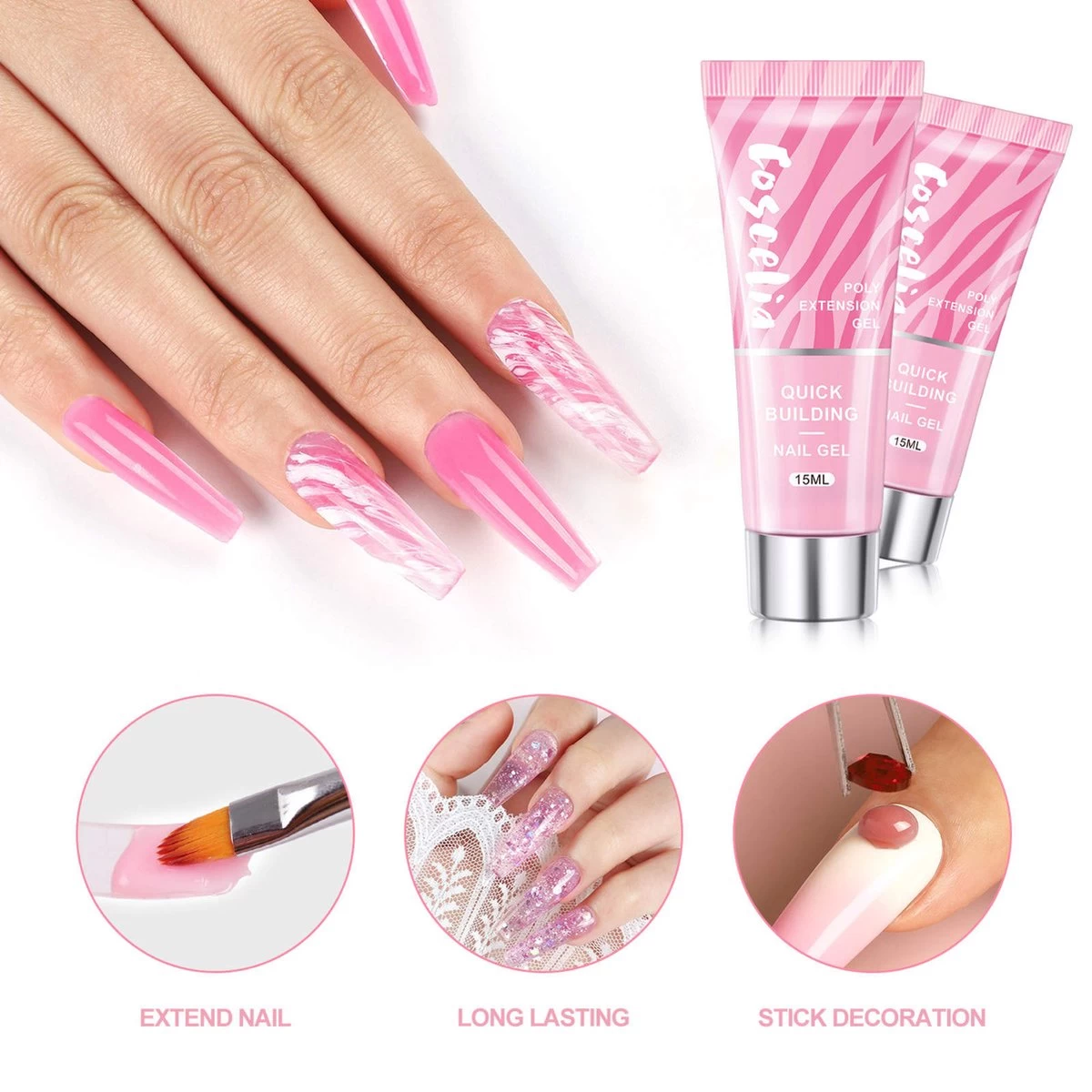 Polygel- 6 KLEUREN SET - 15 ML - Polygel Kit - Polygel Nagels - Polygel Kleuren - Afbeelding 14