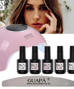 GUAPÀ® BIAB Builder Gel In A Bottle Nagelset | Inclusief Led Lamp Nagels | Gelnagels Starterspakket | Nagellak | Gellak | Builder Gel | 5 X 15 Ml BIAB Met Kleur