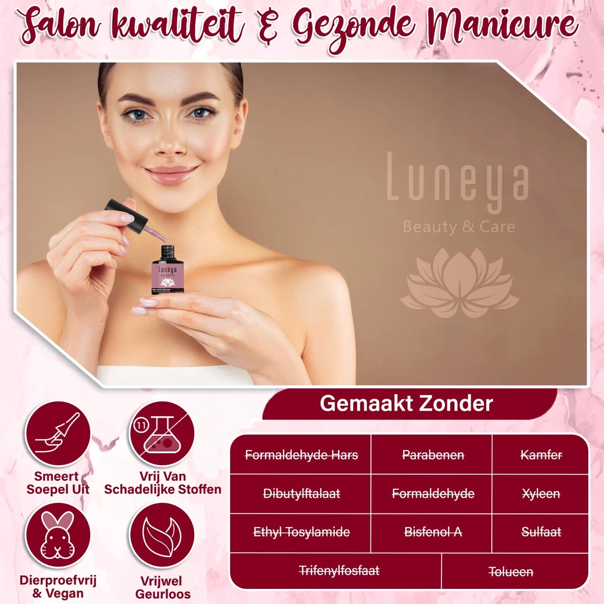 Luneya Gellak - Timeless Florals Edition - 6-Delige Gellak Starterspakket - Gel Nagellak - Afbeelding 5