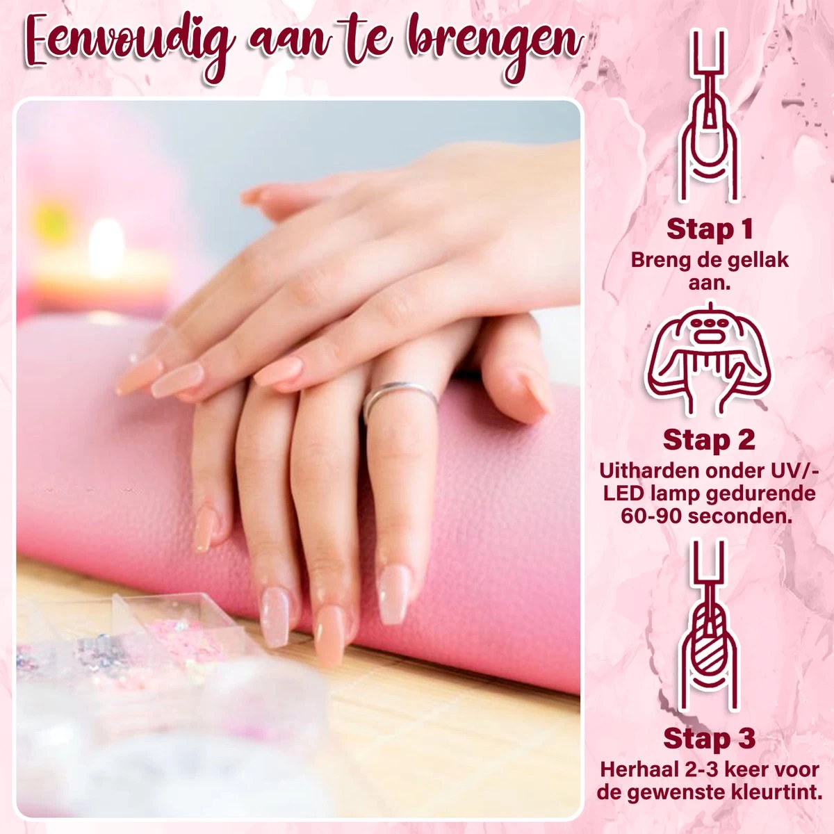 Luneya Gellak - Timeless Florals Edition - 6-Delige Gellak Starterspakket - Gel Nagellak - Afbeelding 6