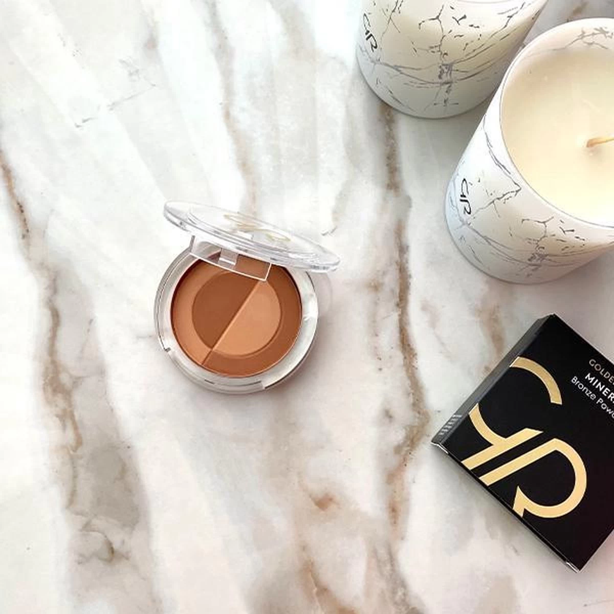 Golden Rose Mineral Bronze Powder 3 - Make-uppoeder Mineralen BRONZER NATUURLIJK - Afbeelding 2