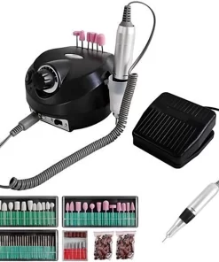 Beautylush Elektrische Nagelfrees Set 65W. Inclusief Schuurkapjes Wit.