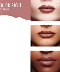 L’Oréal Paris Make-Up Designer Color Riche Satin Lipstick - 231 Sepia Silk - Nude - Verzorgende Lippenstift Met Arganolie Voor Een Comfortabel Gevoel - 4,54 Gr