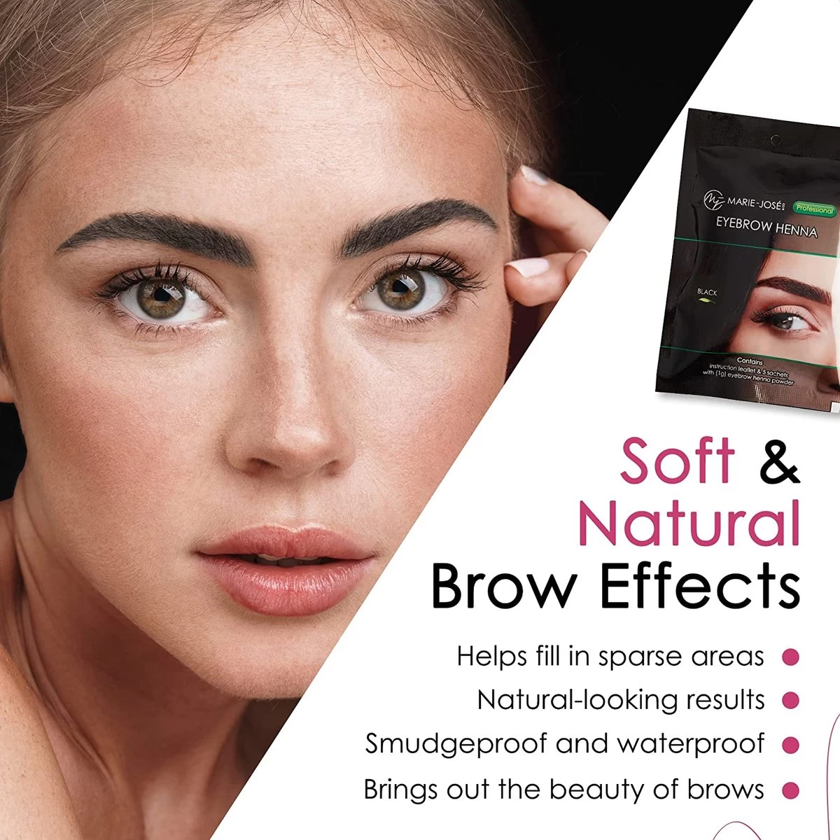Henna Wenkbrauwverf Zwart | Henna Brows |Geschikt Voor Minstens 25 Toepassingen - Afbeelding 6