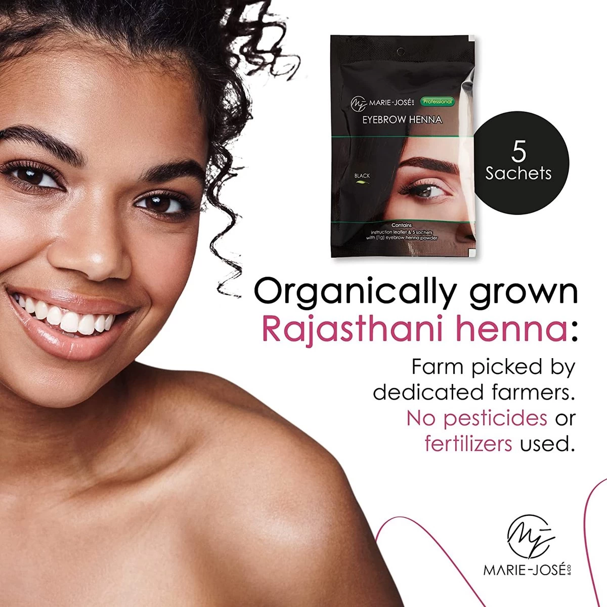 Henna Wenkbrauwverf Zwart | Henna Brows |Geschikt Voor Minstens 25 Toepassingen - Afbeelding 7