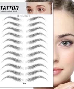 Dermarolling Semi-Permanente Waterproof Wenkbrauw Tattoo Sticker #E16